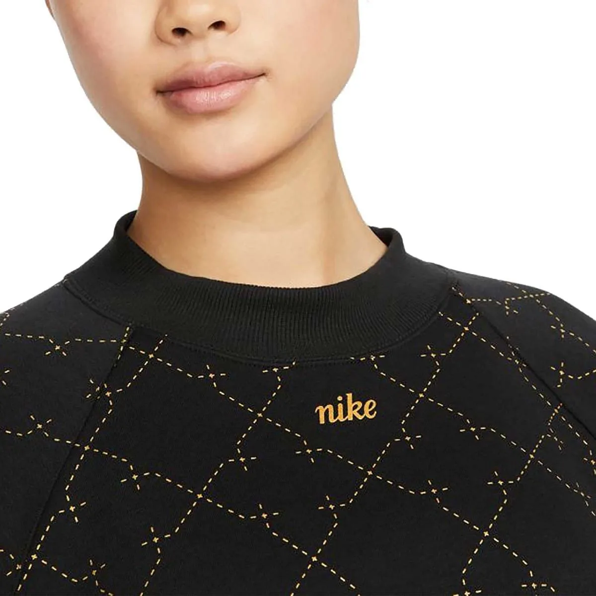      NIKE FELPA GIROCOLLO CROP NOVELTY DONNA  