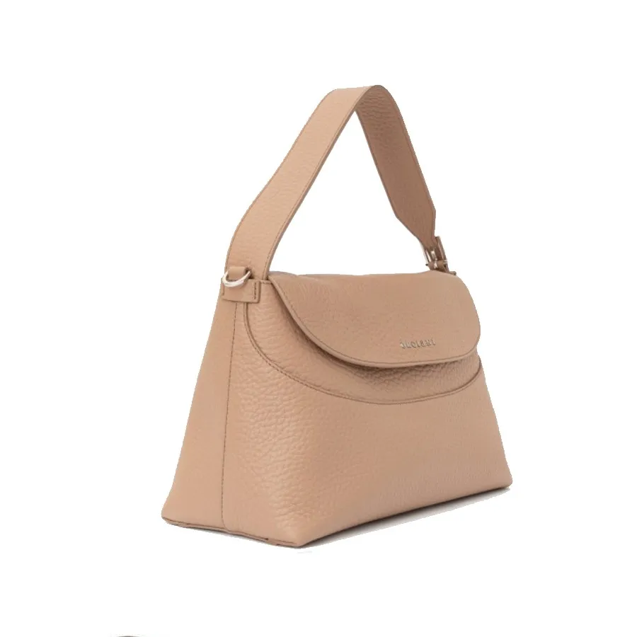 ORCIANI Borsa a spalla NANA SOFT in pelle martellata con tracolla