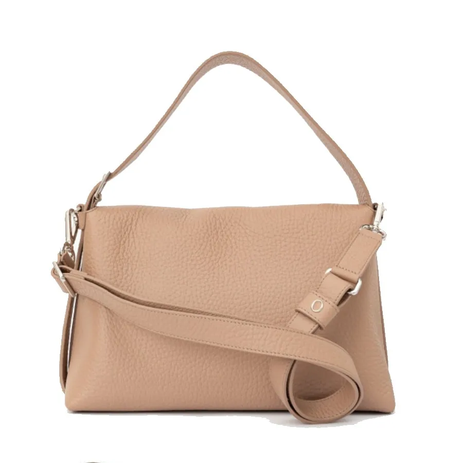 ORCIANI Borsa a spalla NANA SOFT in pelle martellata con tracolla