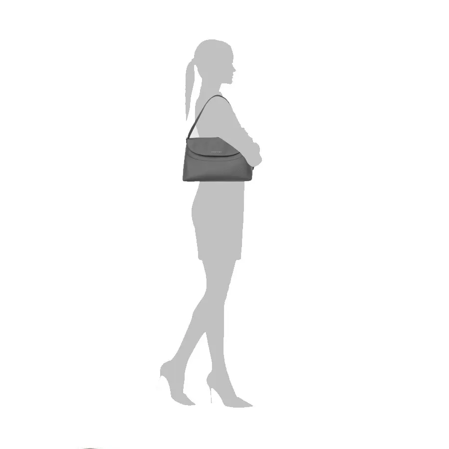 ORCIANI Borsa a spalla NANA SOFT in pelle martellata con tracolla