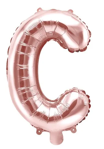 Palloncino lettera C rosa oro 35 cm