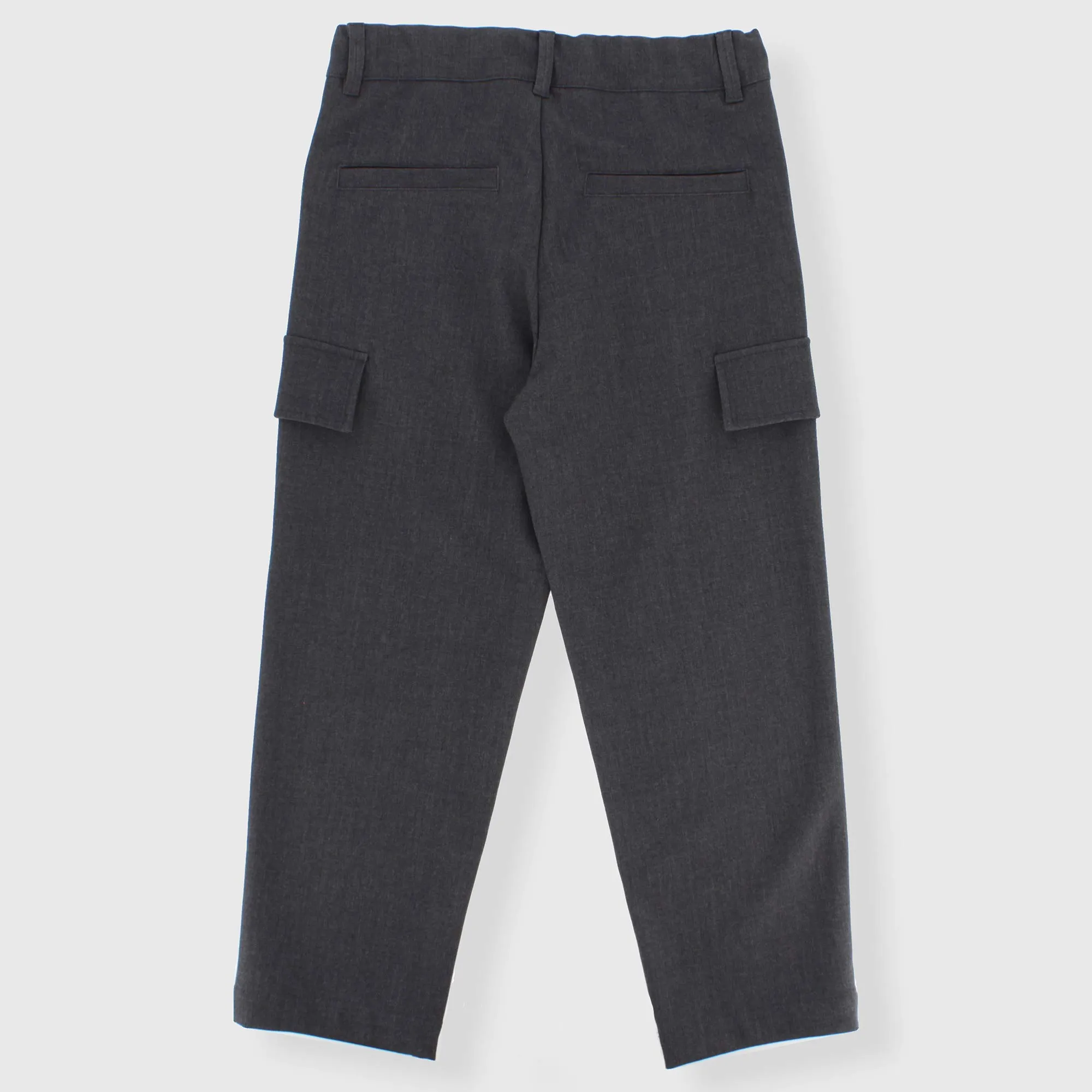 Pantalone effetto lana da bambino, GRIGIO            