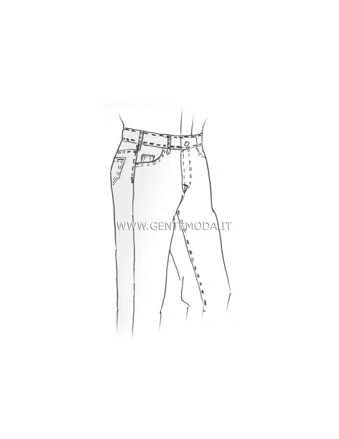 Pantalone in cotone 5 tasche Jeans Beige mod treviglio