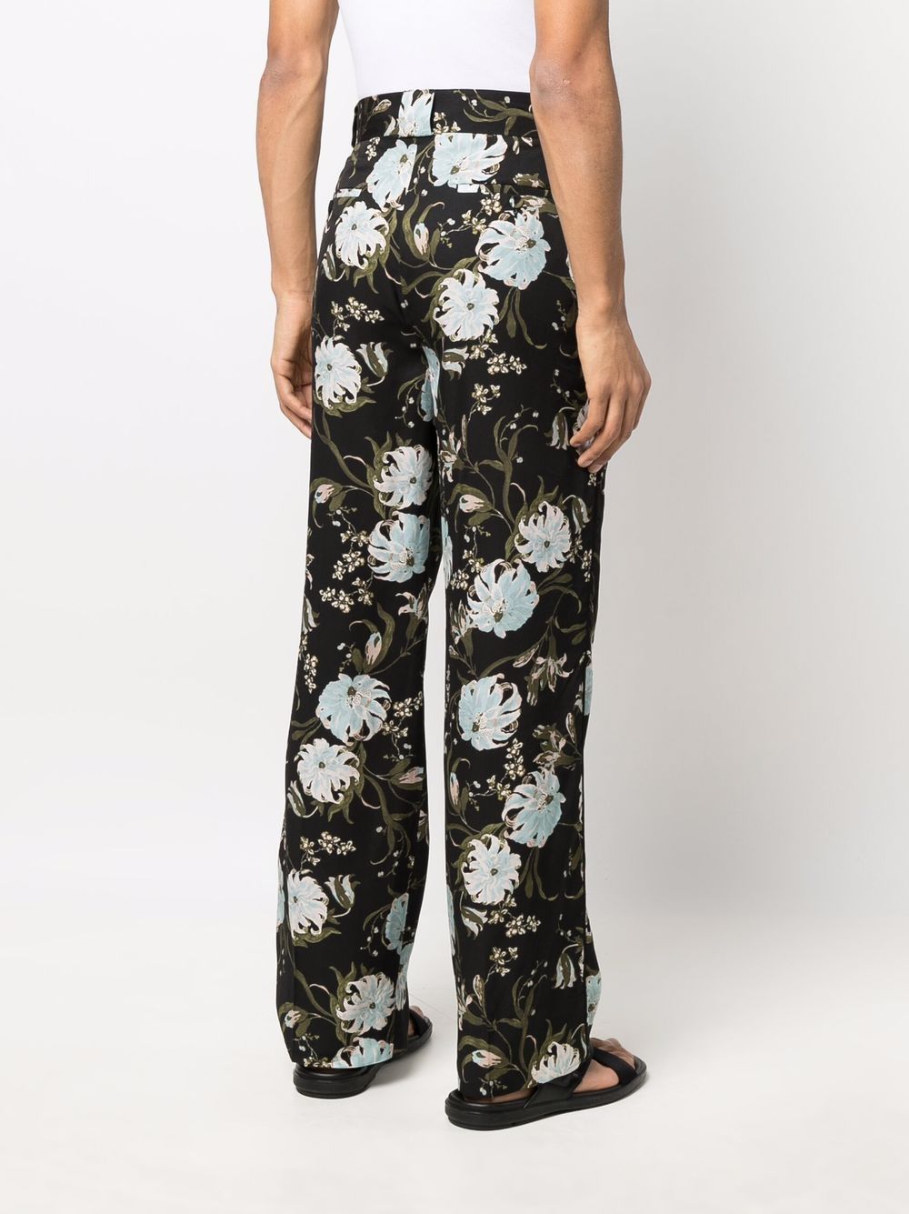 pantalone pigiama con fantasia floreale