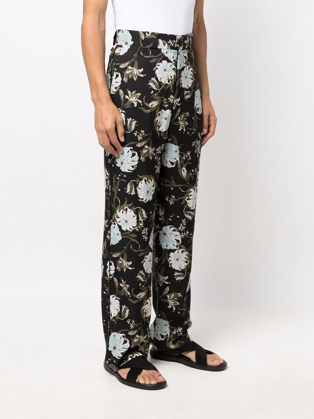pantalone pigiama con fantasia floreale