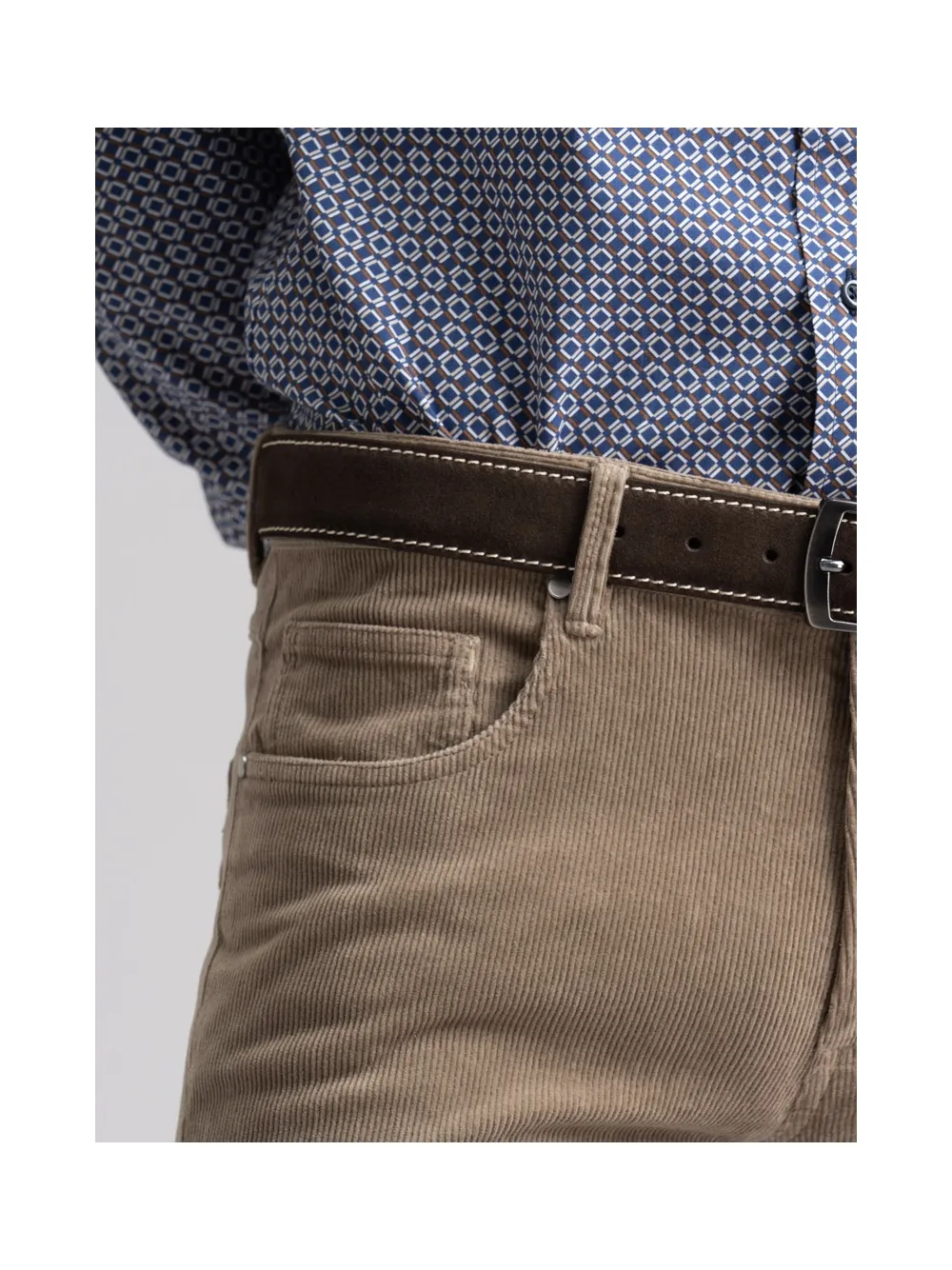 Pantalone uomo cinque tasche in velluto 500 righe