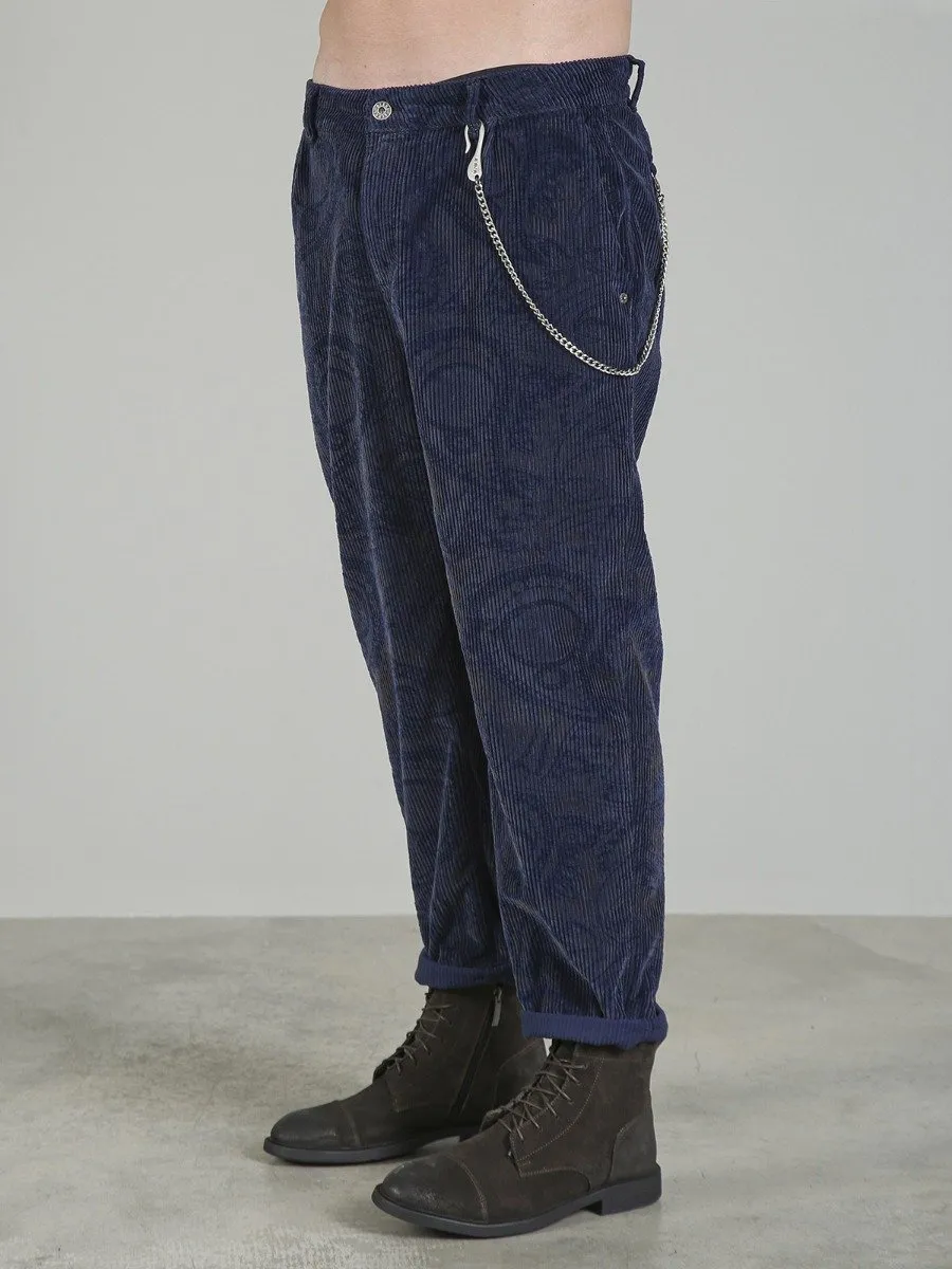 Pantalone velluto stampato Berna