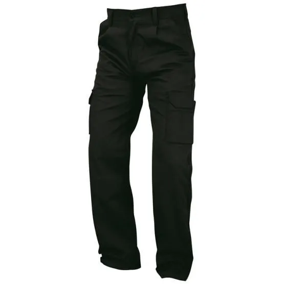 Pantaloni da lavoro Condor Nero 35% cotone, 65% poliestere vita 34poll', lunghezza 32poll Resistente all'usura 34poll