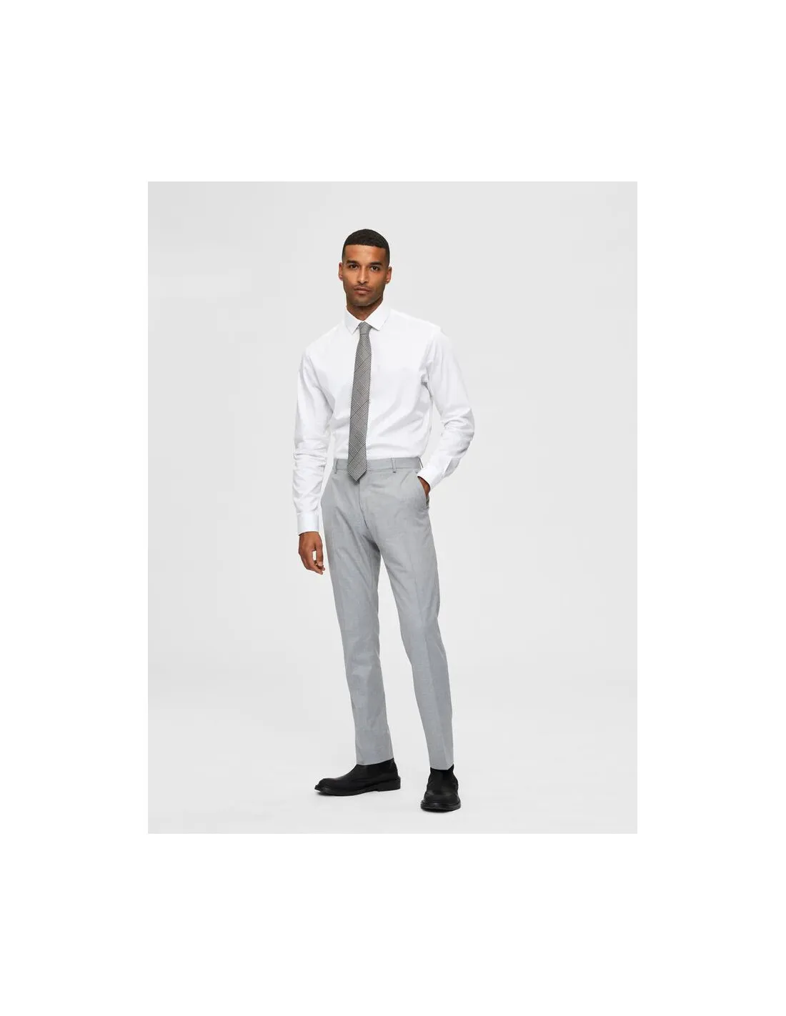 Pantaloni grigi uomo Slhslim Mylologan Selected
