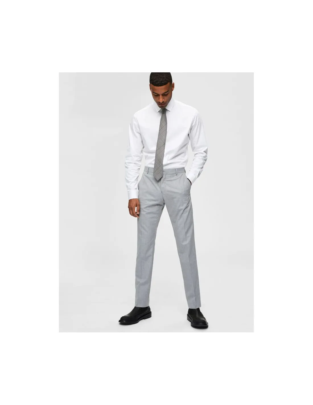 Pantaloni grigi uomo Slhslim Mylologan Selected