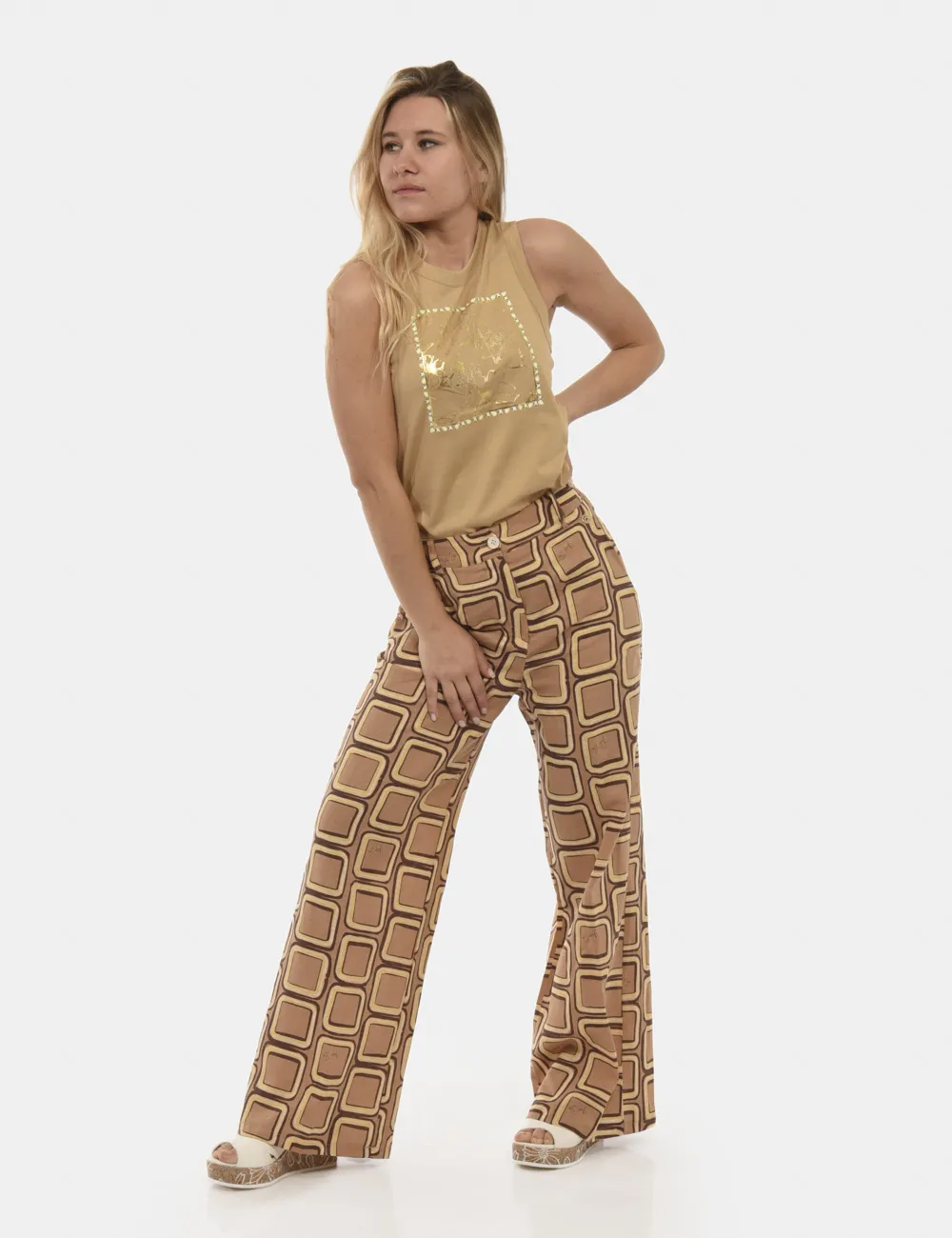 Pantaloni Yes Zee Beige