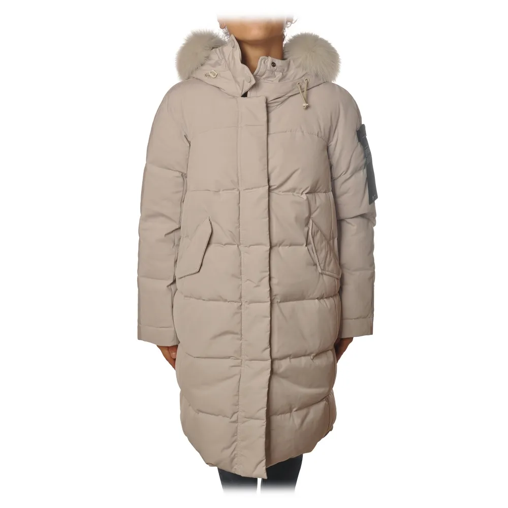 Peuterey - Giubbotto Modello Olong 3/4 Over - Panna - Giacca - Luxury Exclusive Collection