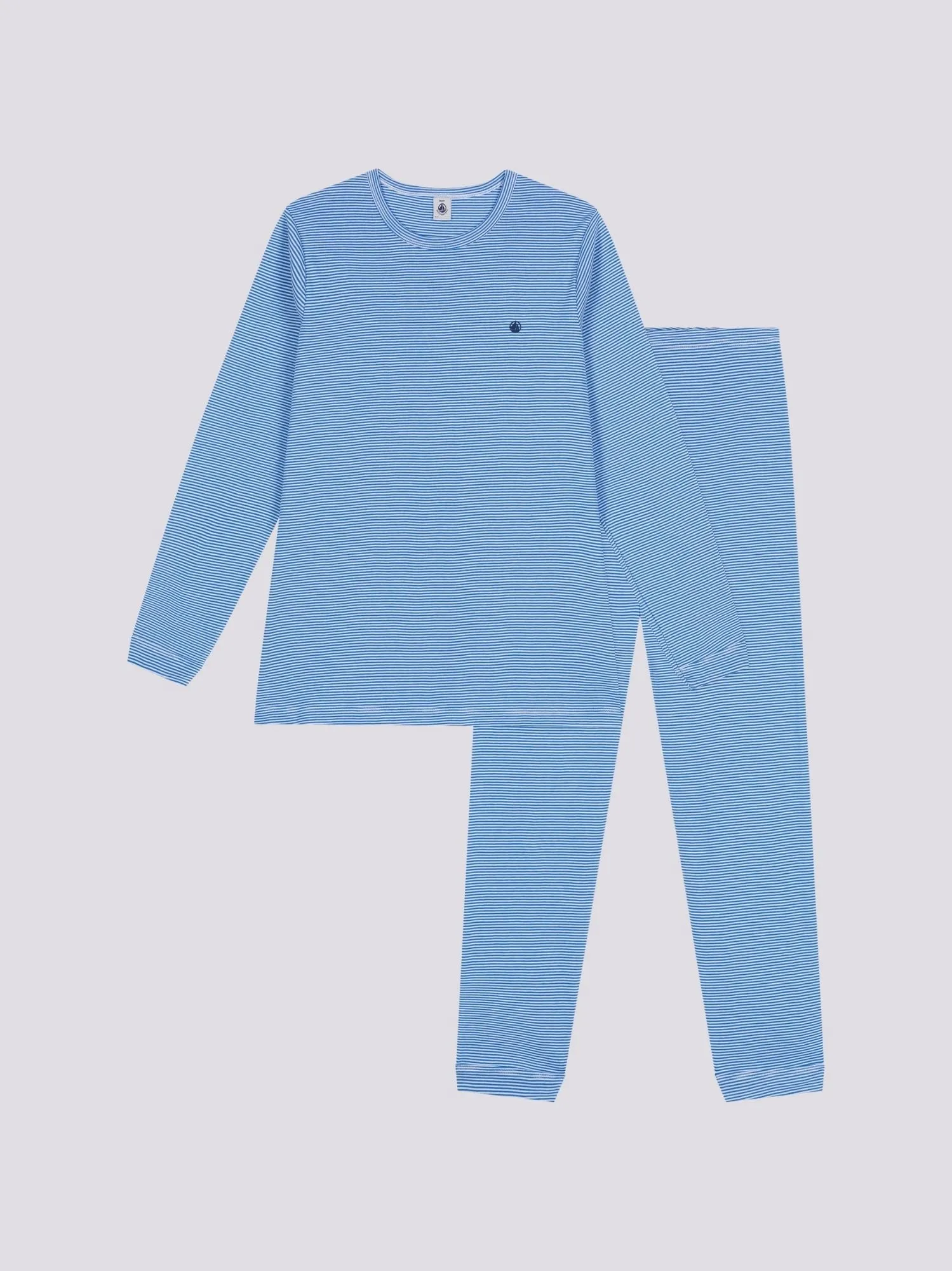 PIGIAMA AZZURRO IN COTONE RIGATO JUNIOR