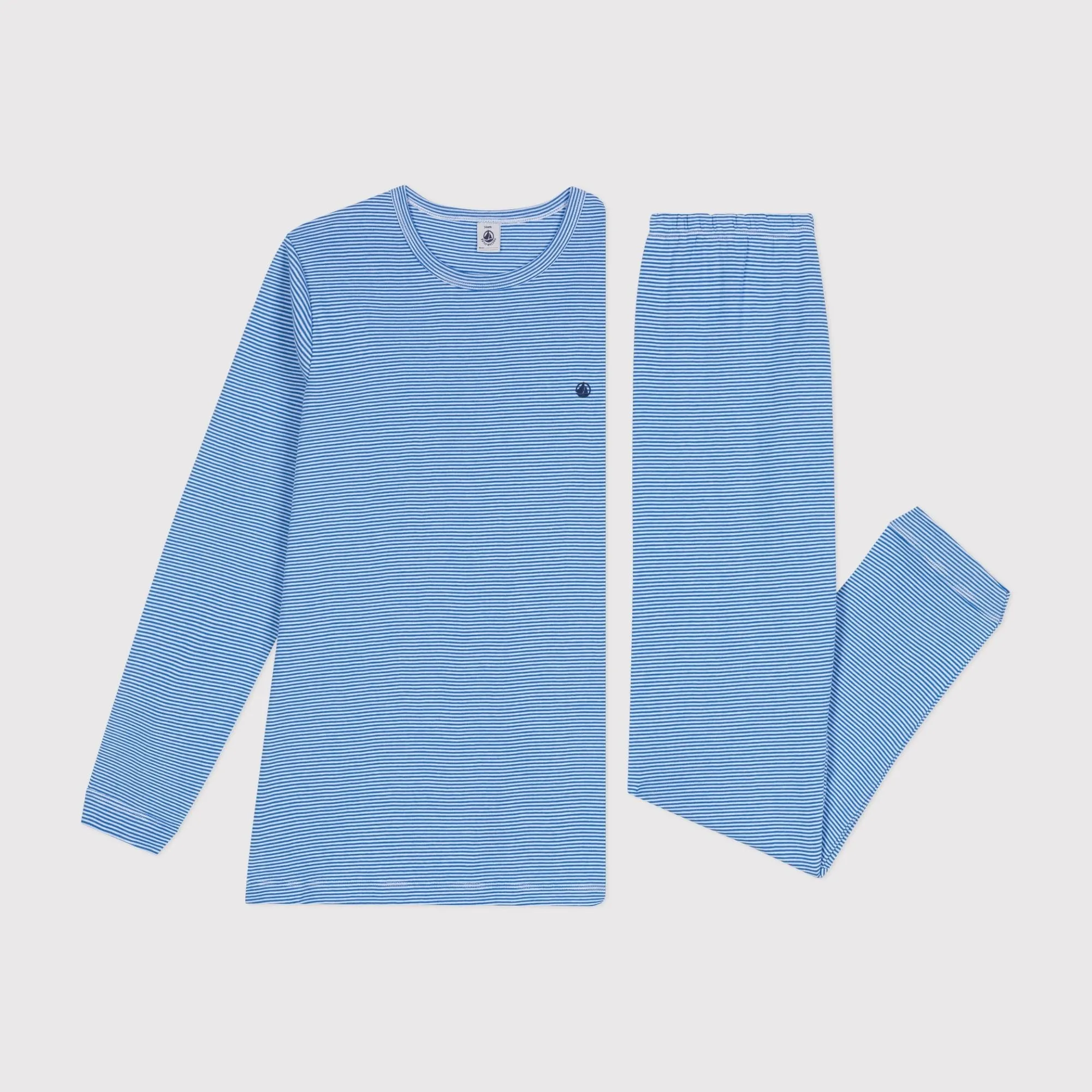 PIGIAMA AZZURRO IN COTONE RIGATO JUNIOR