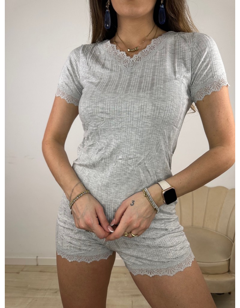 PIGIAMA CLELIA GRIGIO