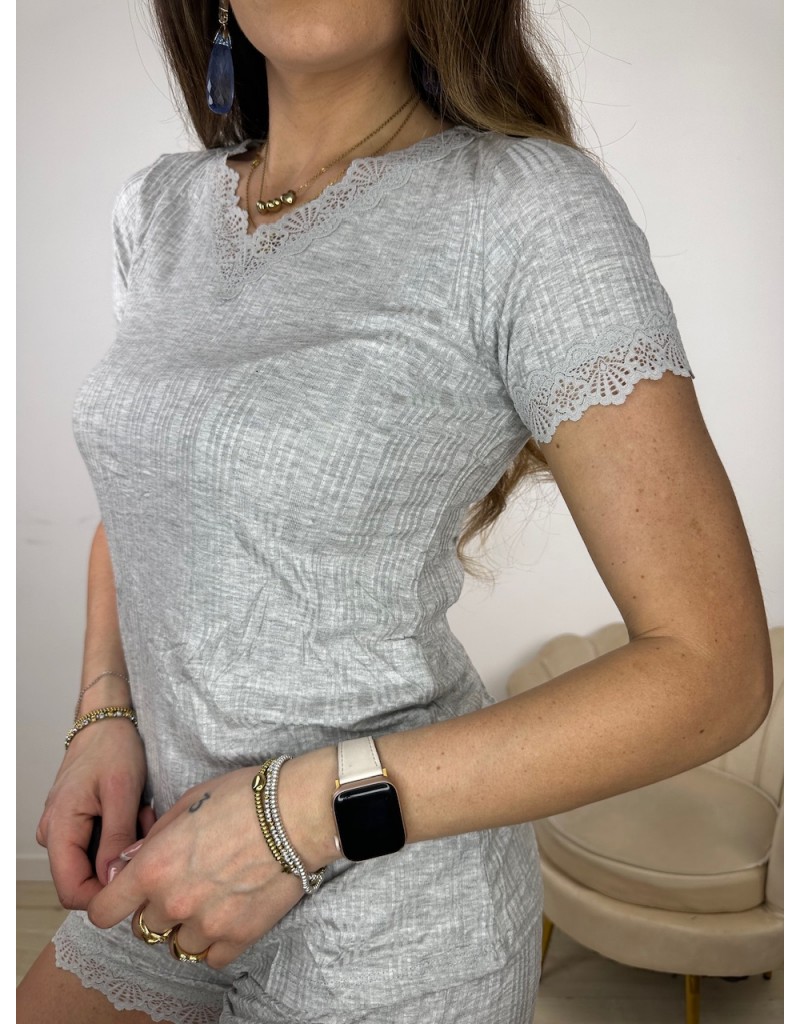 PIGIAMA CLELIA GRIGIO
