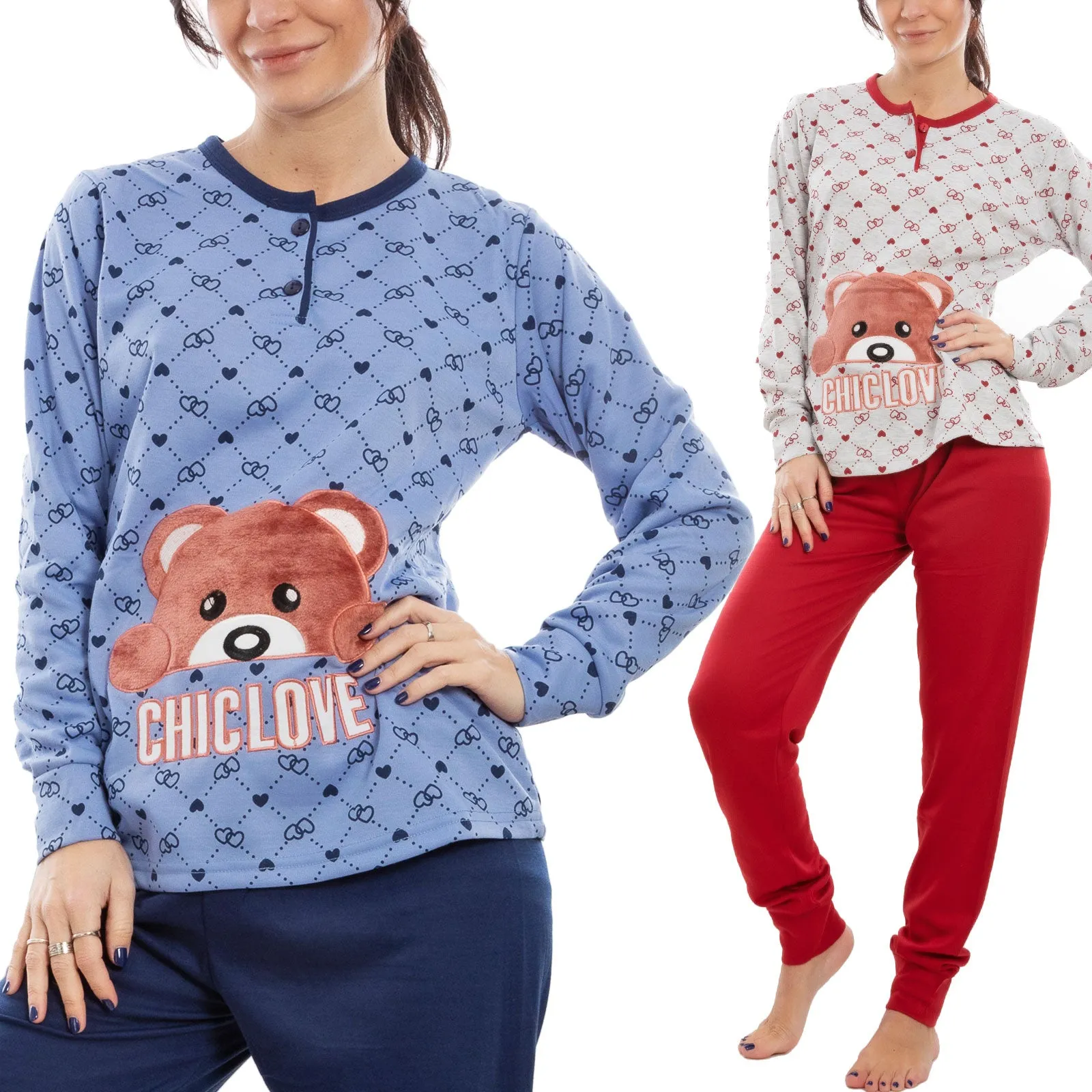 Pigiama Donna Felpato Orso It-5336