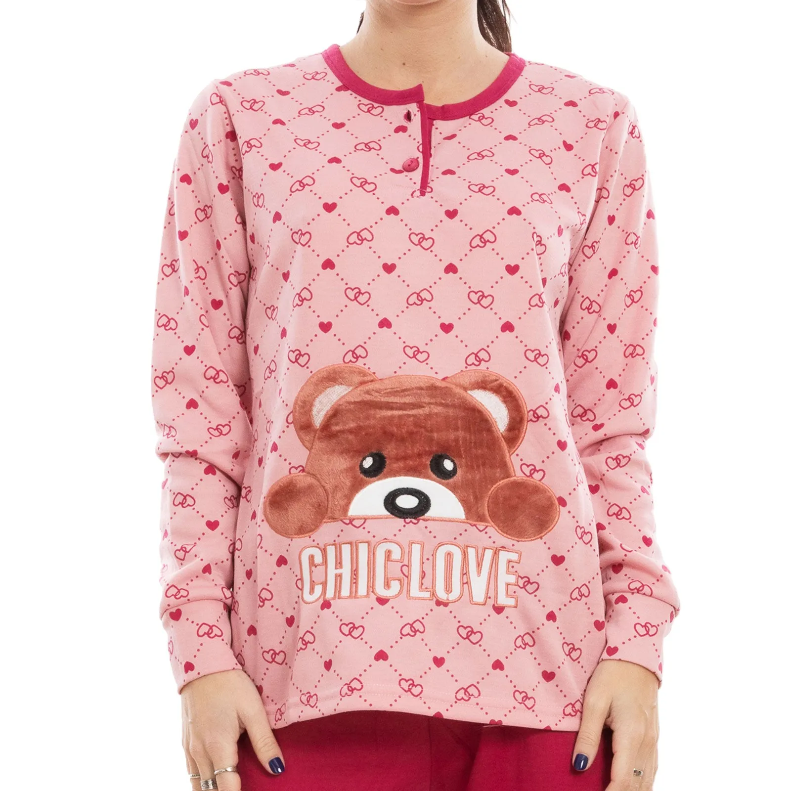 Pigiama Donna Felpato Orso It-5336