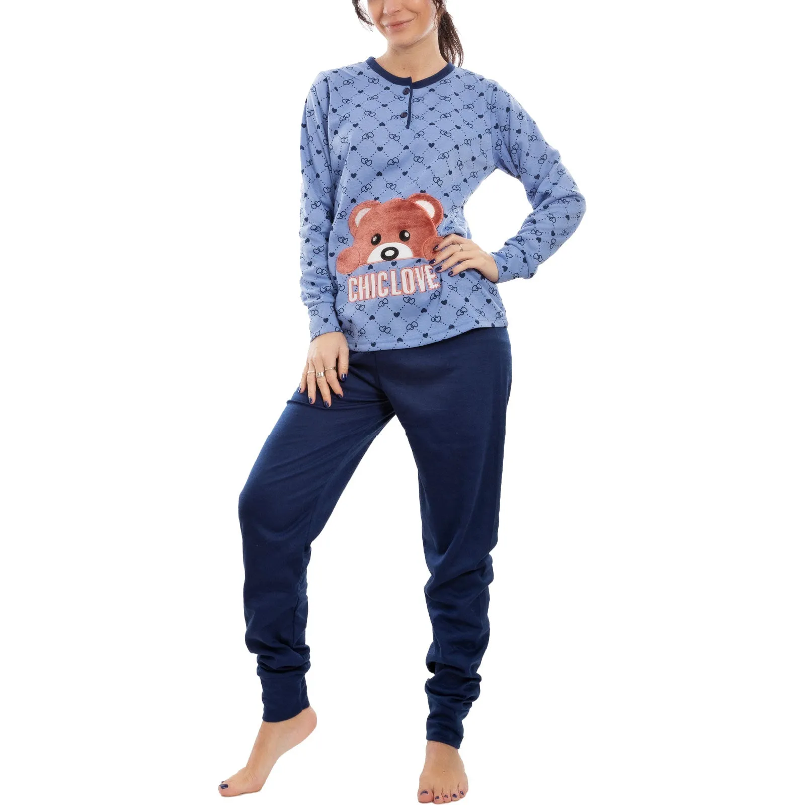 Pigiama Donna Felpato Orso It-5336