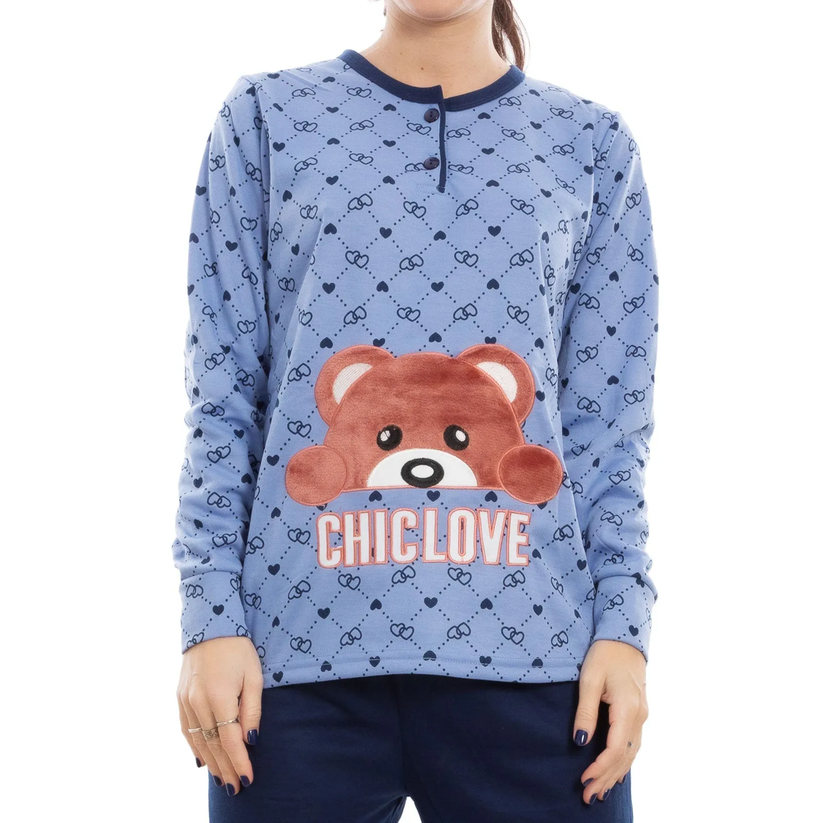 Pigiama Donna Felpato Orso It-5336