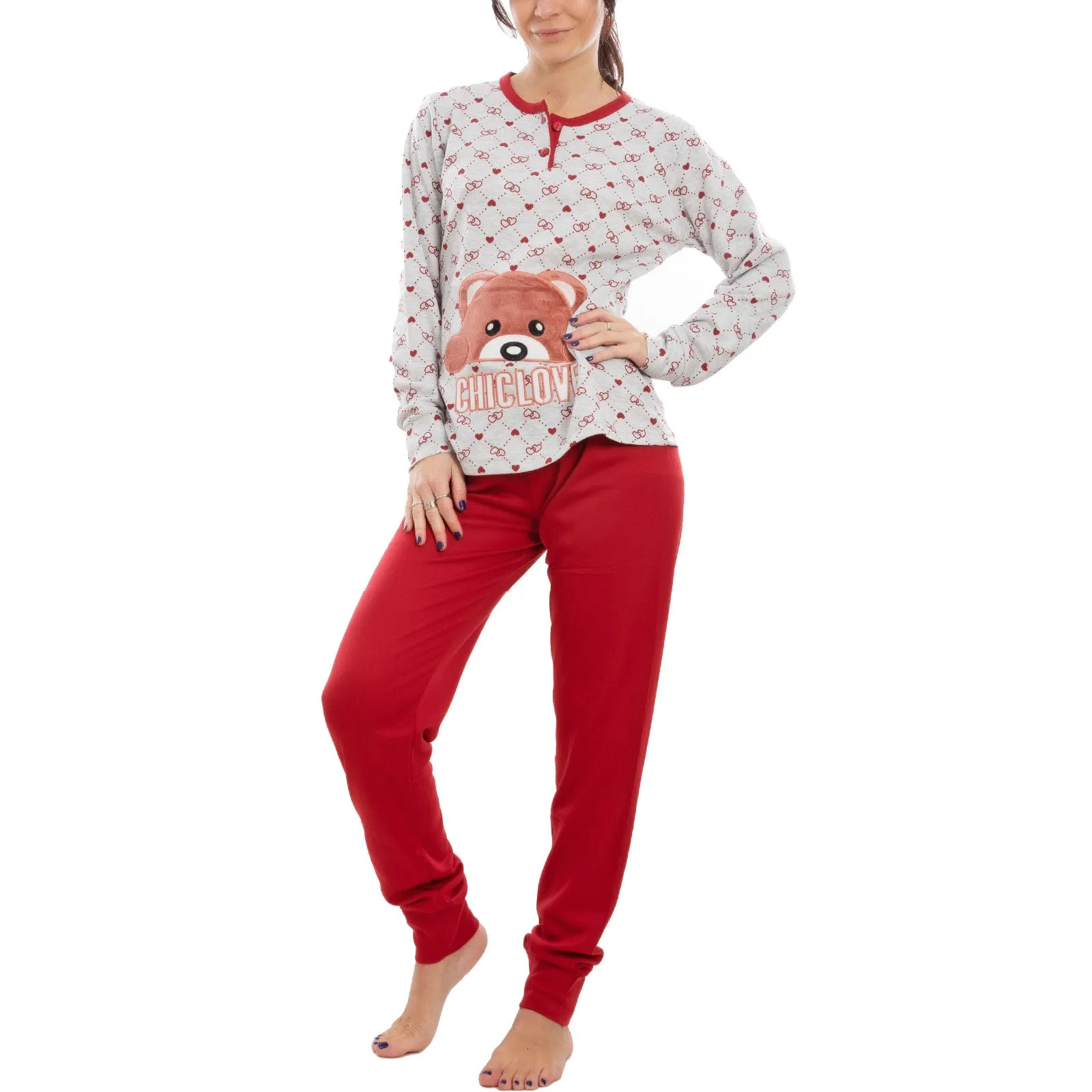 Pigiama Donna Felpato Orso It-5336