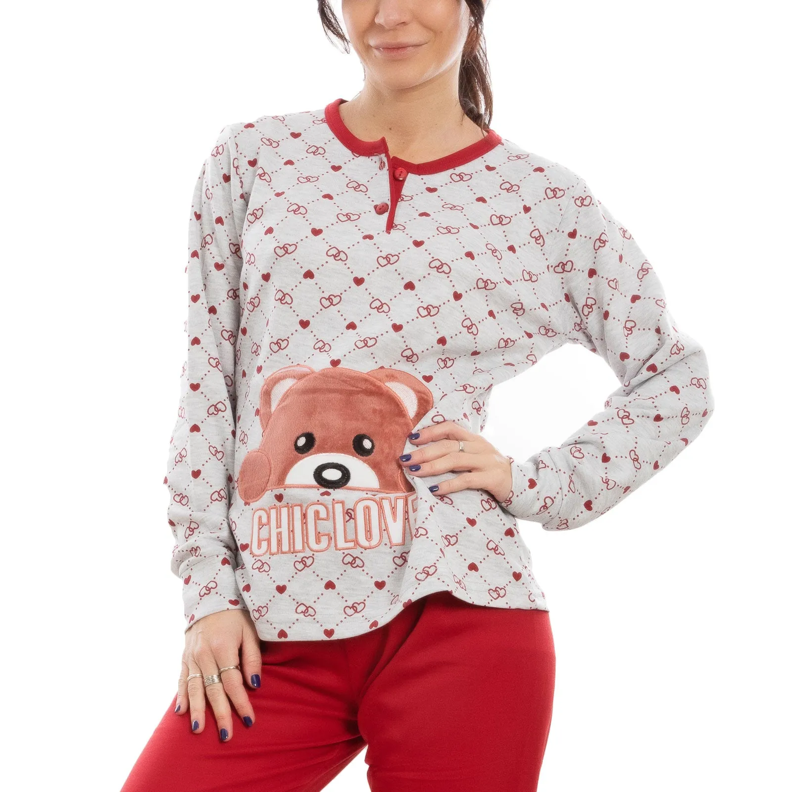 Pigiama Donna Felpato Orso It-5336
