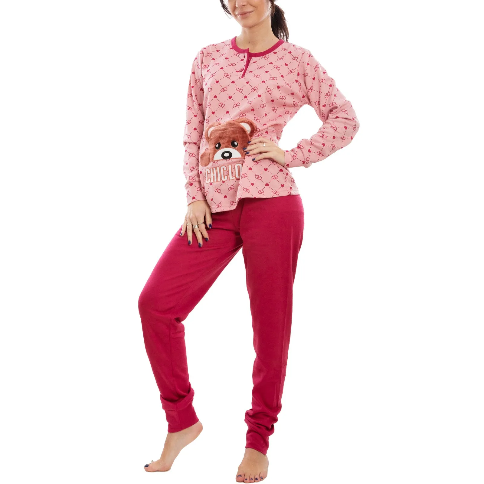 Pigiama Donna Felpato Orso It-5336