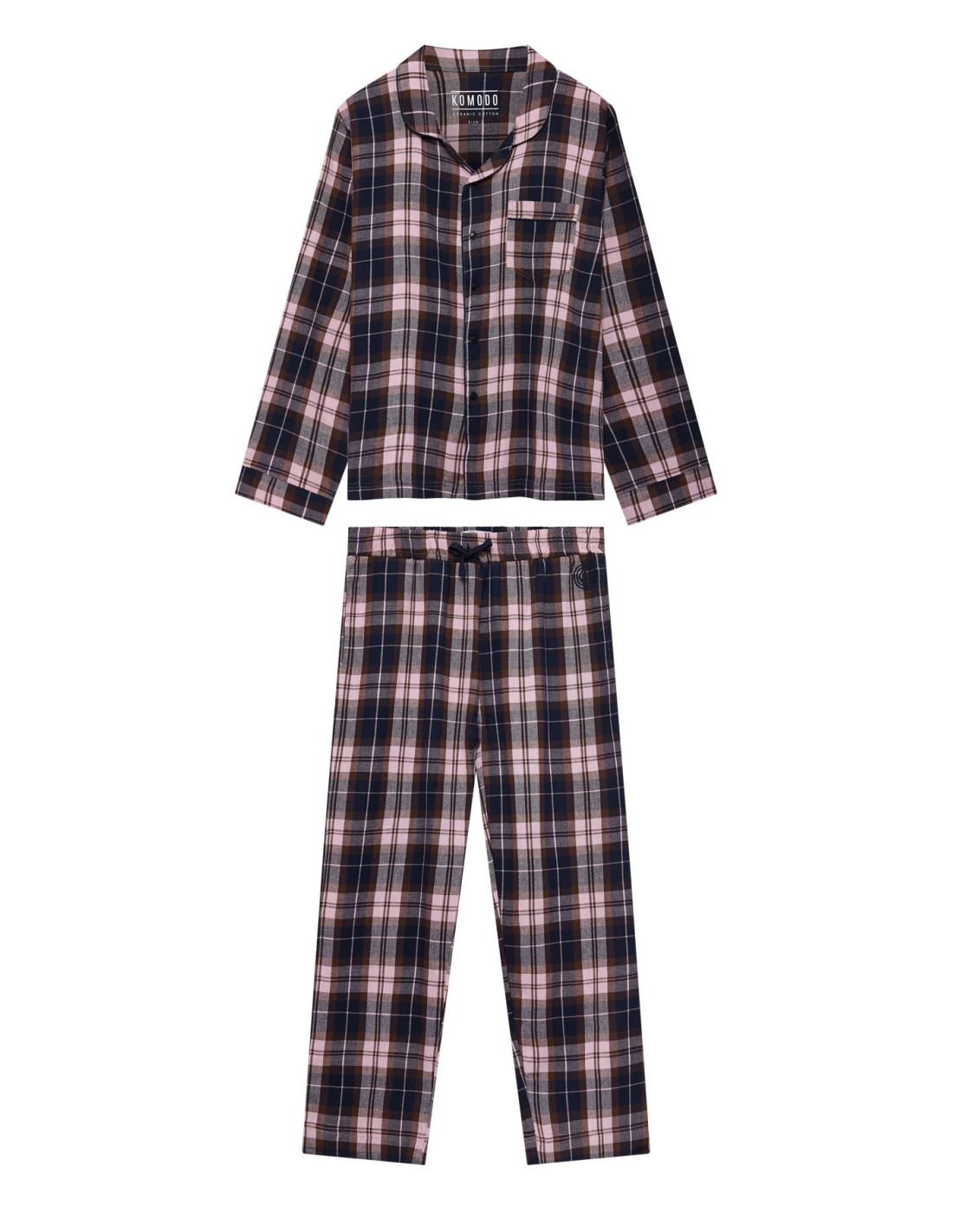 PIGIAMA DONNA IN FLANELLA DI COTONE BIO "JIMJAM"