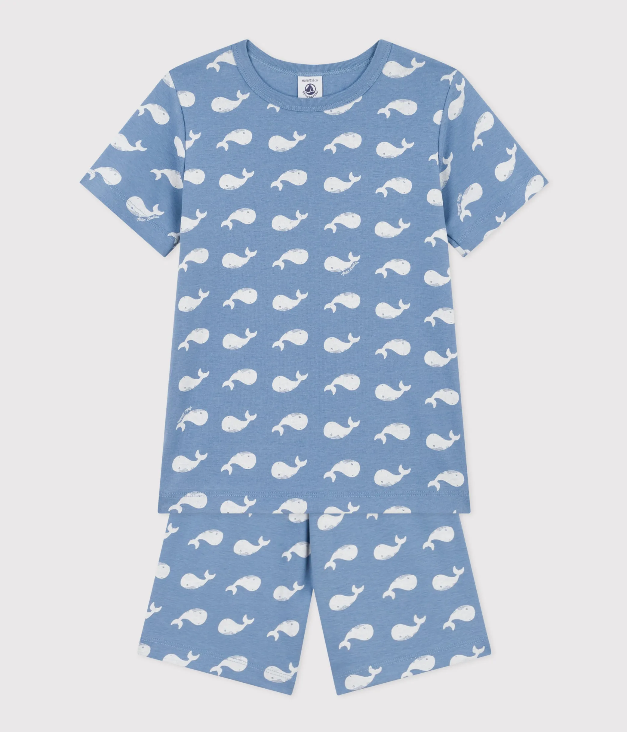 PIGIAMA SHORT IN COTONE FANTASIA BALENA BAMBINO