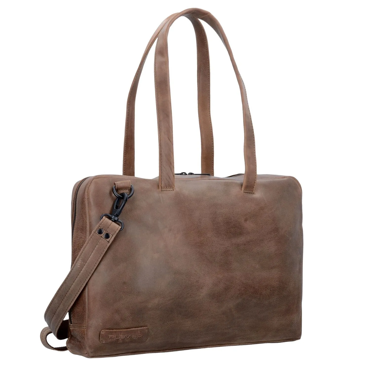 Plevier Borsa a tracolla in pelle pura 43 cm Scomparto per laptop