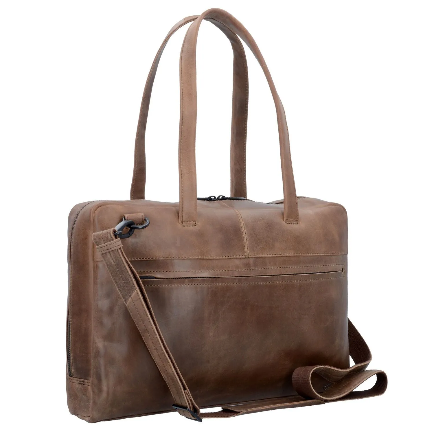 Plevier Borsa a tracolla in pelle pura 43 cm Scomparto per laptop