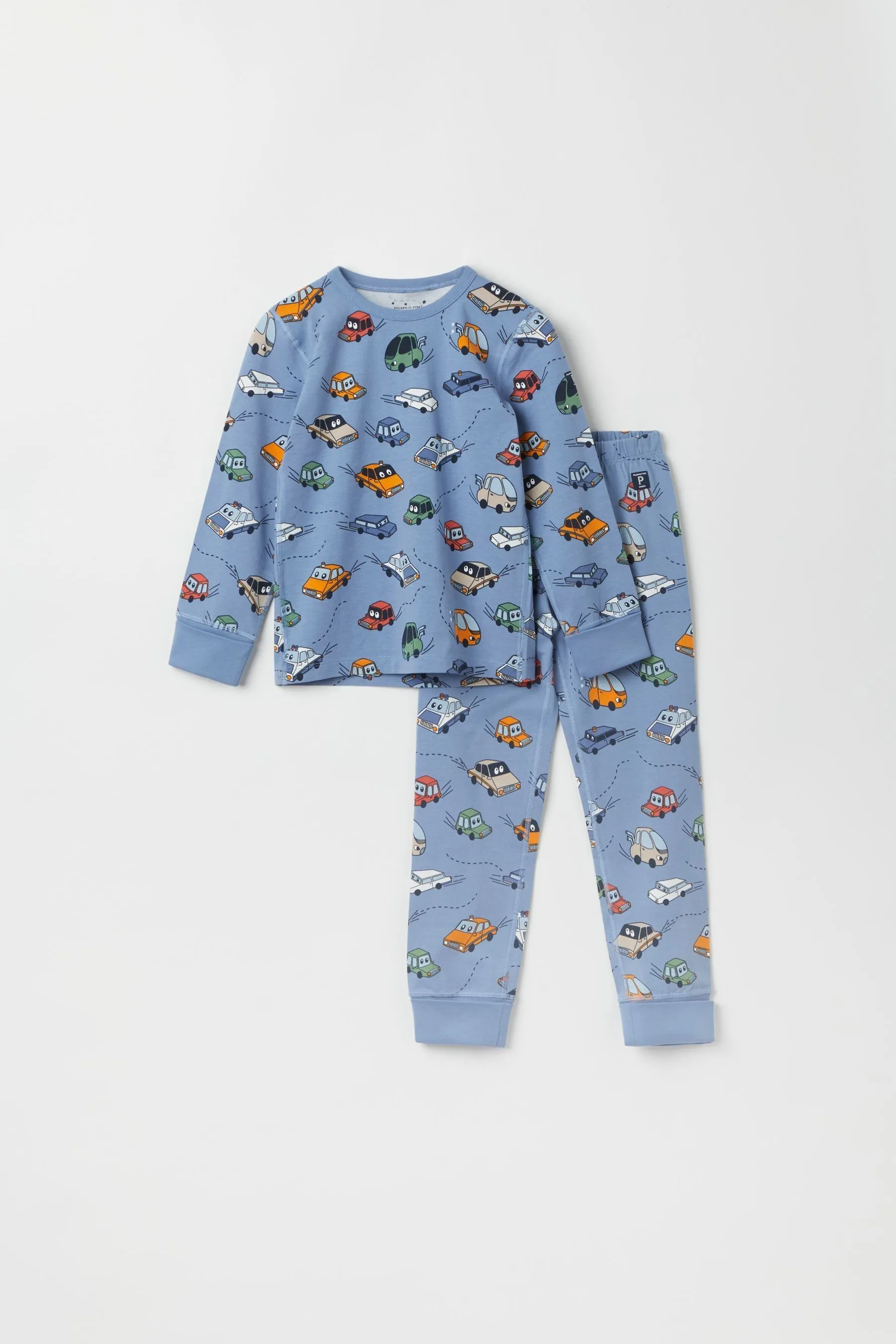 Polarn O. Pyret Organic Cotton Car Print Pyjamas    