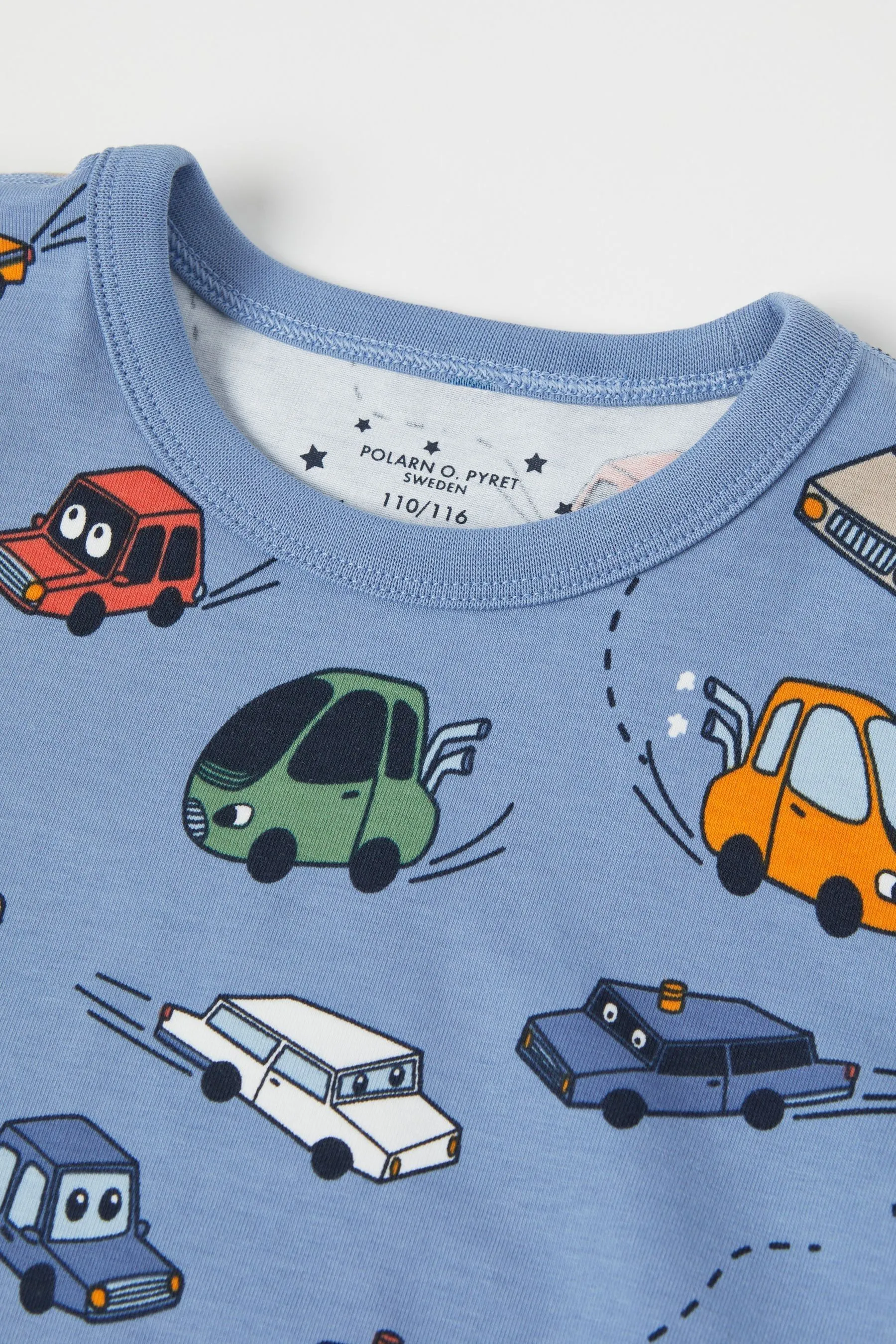 Polarn O. Pyret Organic Cotton Car Print Pyjamas    