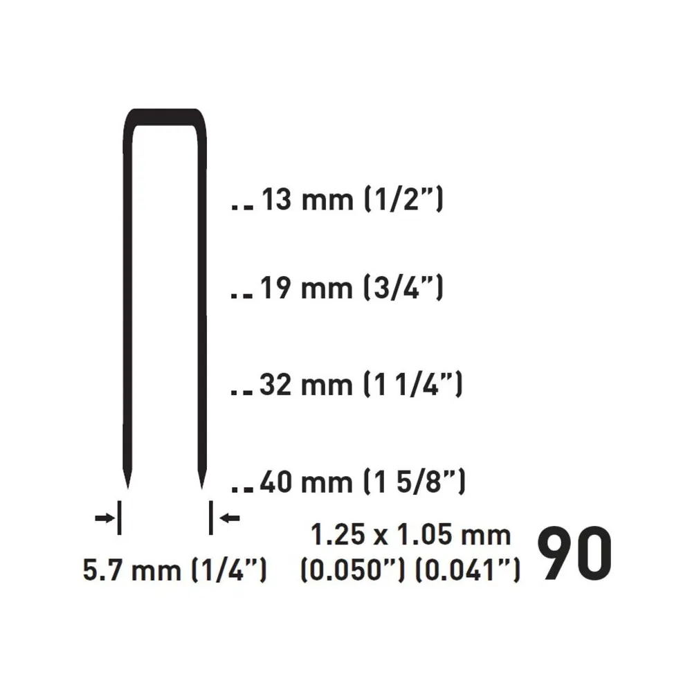 PUNTI METALLICI PER GRAFFATRICE PNEUMATICA  5,7 x32 mm
