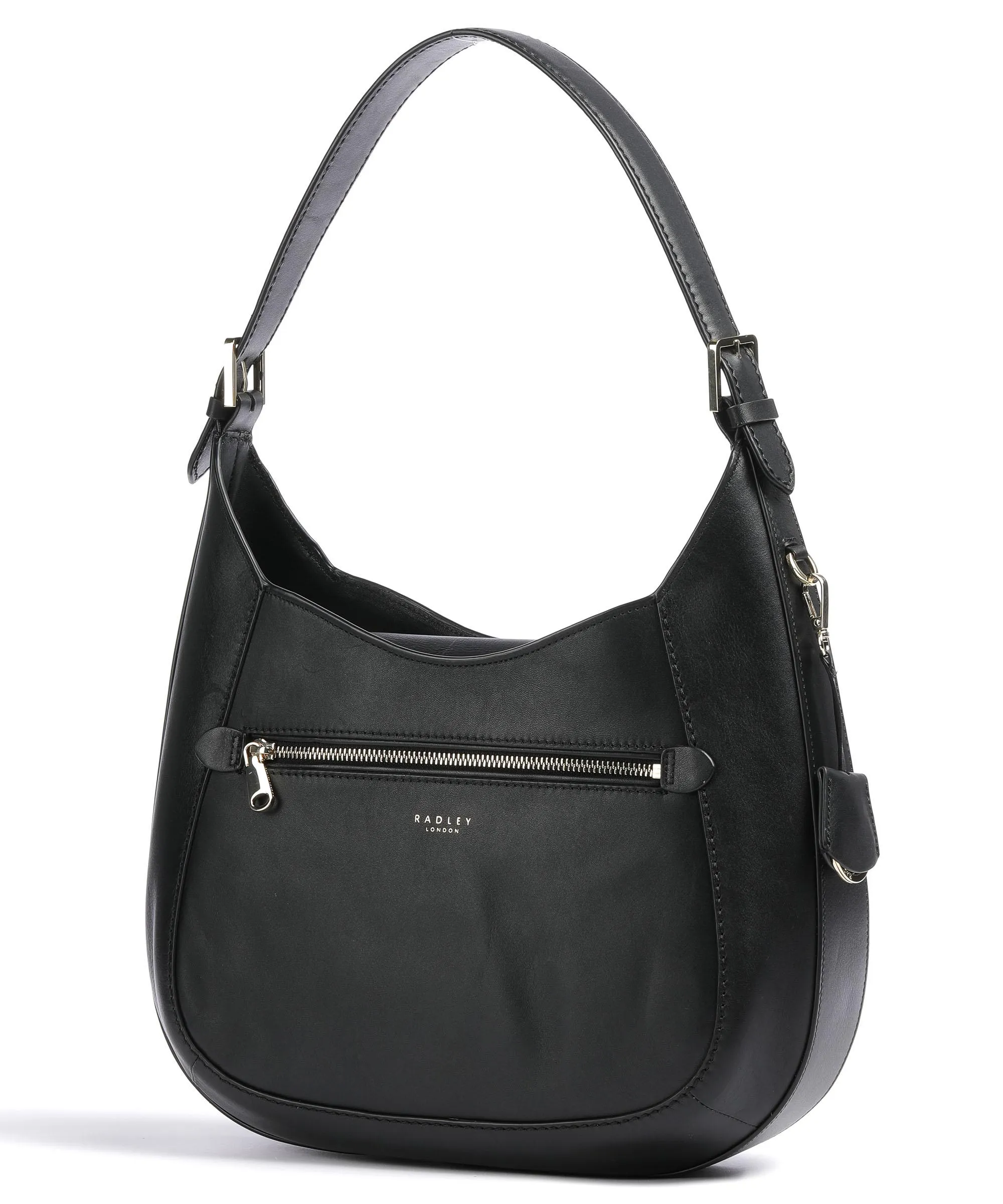  Radley London London Pockets 2.0 Borsa hobo pelle a grana fine, pelle ruvida nero  