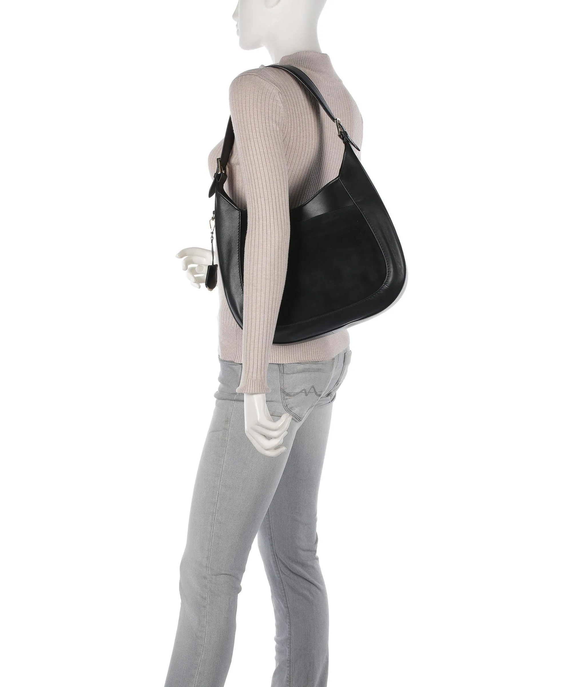  Radley London London Pockets 2.0 Borsa hobo pelle a grana fine, pelle ruvida nero  