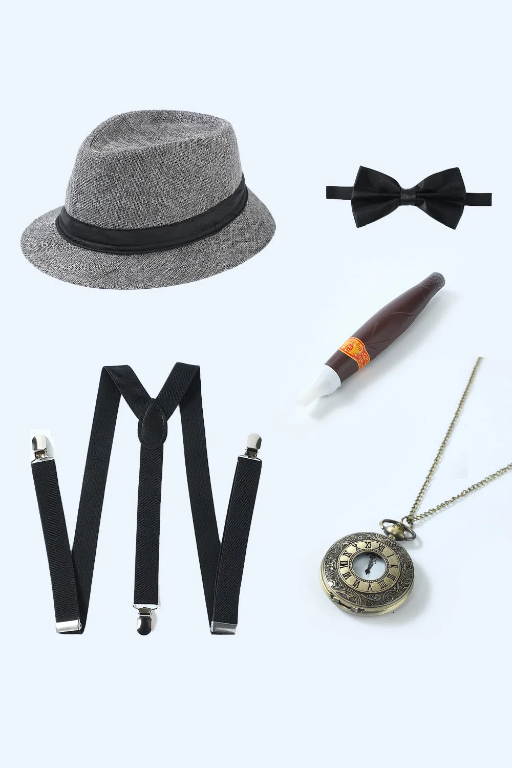 Red 1920s Set di accessori per uomo