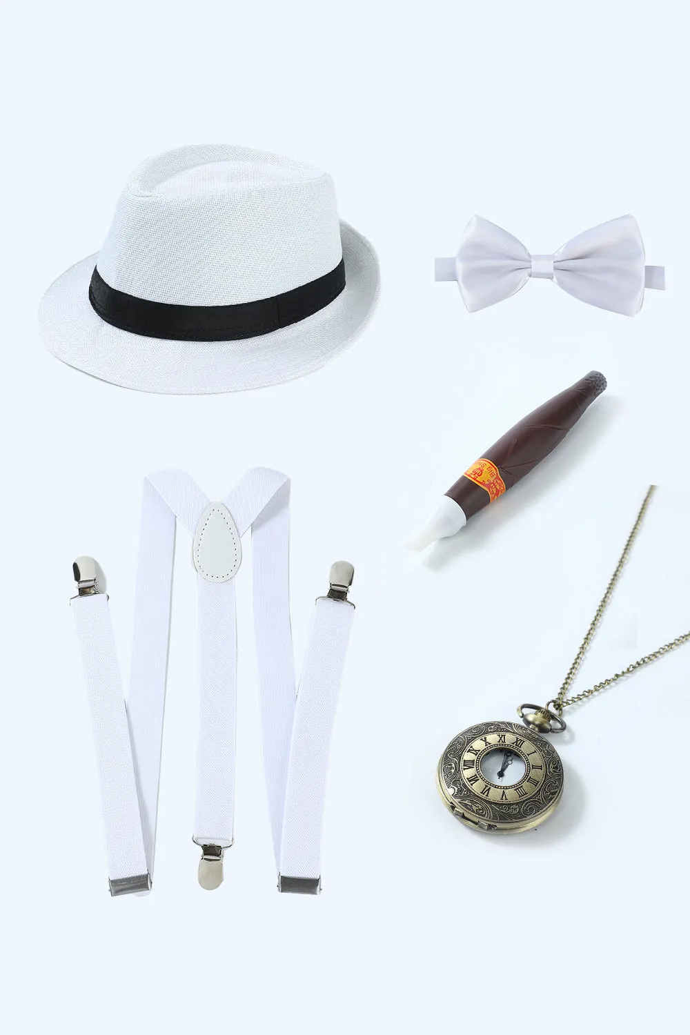 Red 1920s Set di accessori per uomo