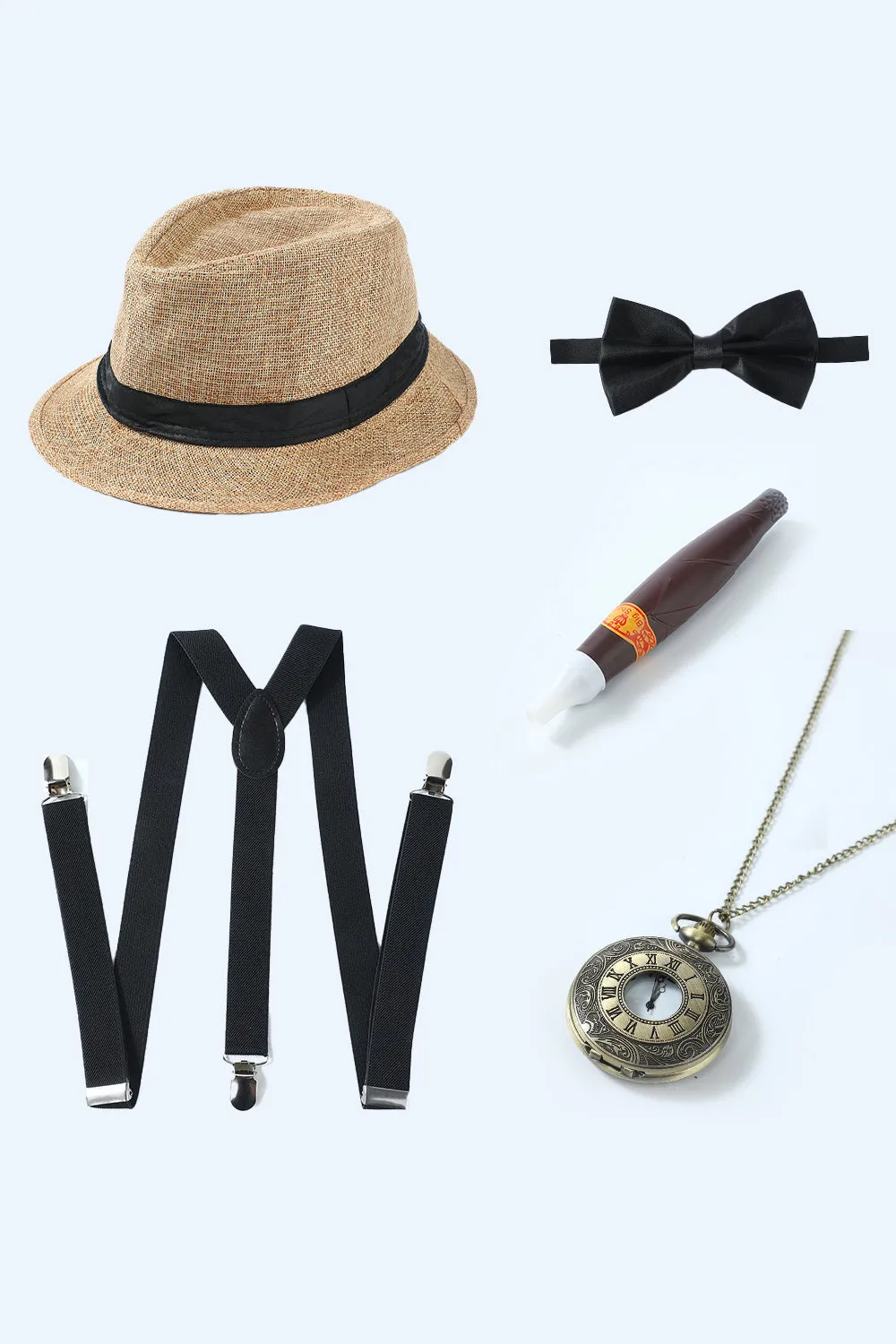 Red 1920s Set di accessori per uomo