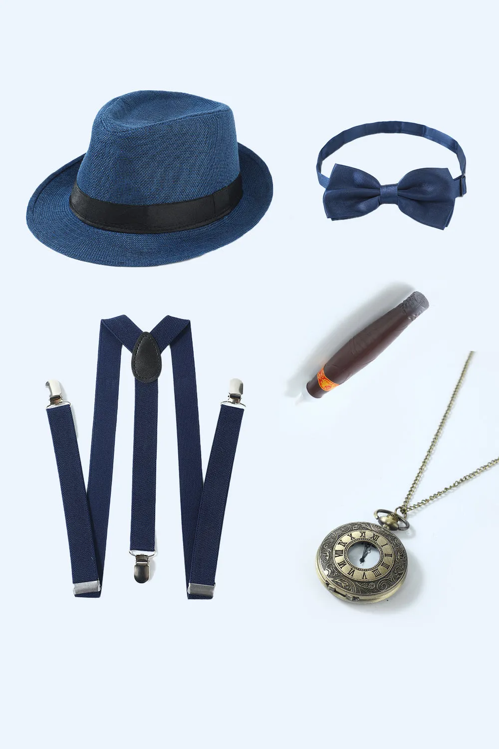 Red 1920s Set di accessori per uomo