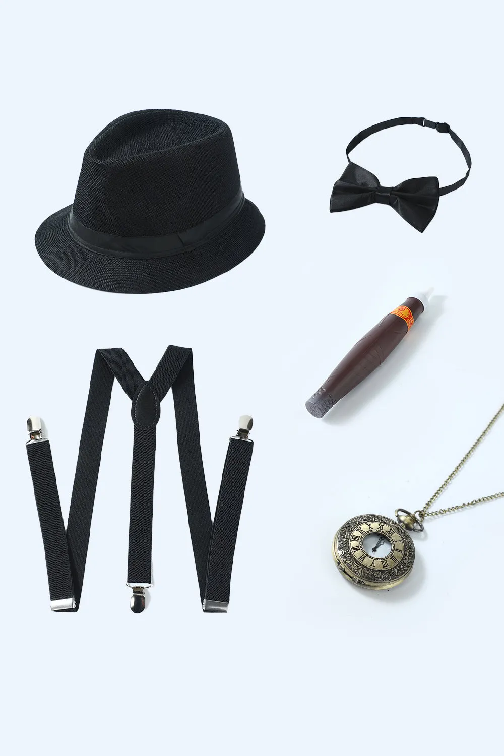 Red 1920s Set di accessori per uomo