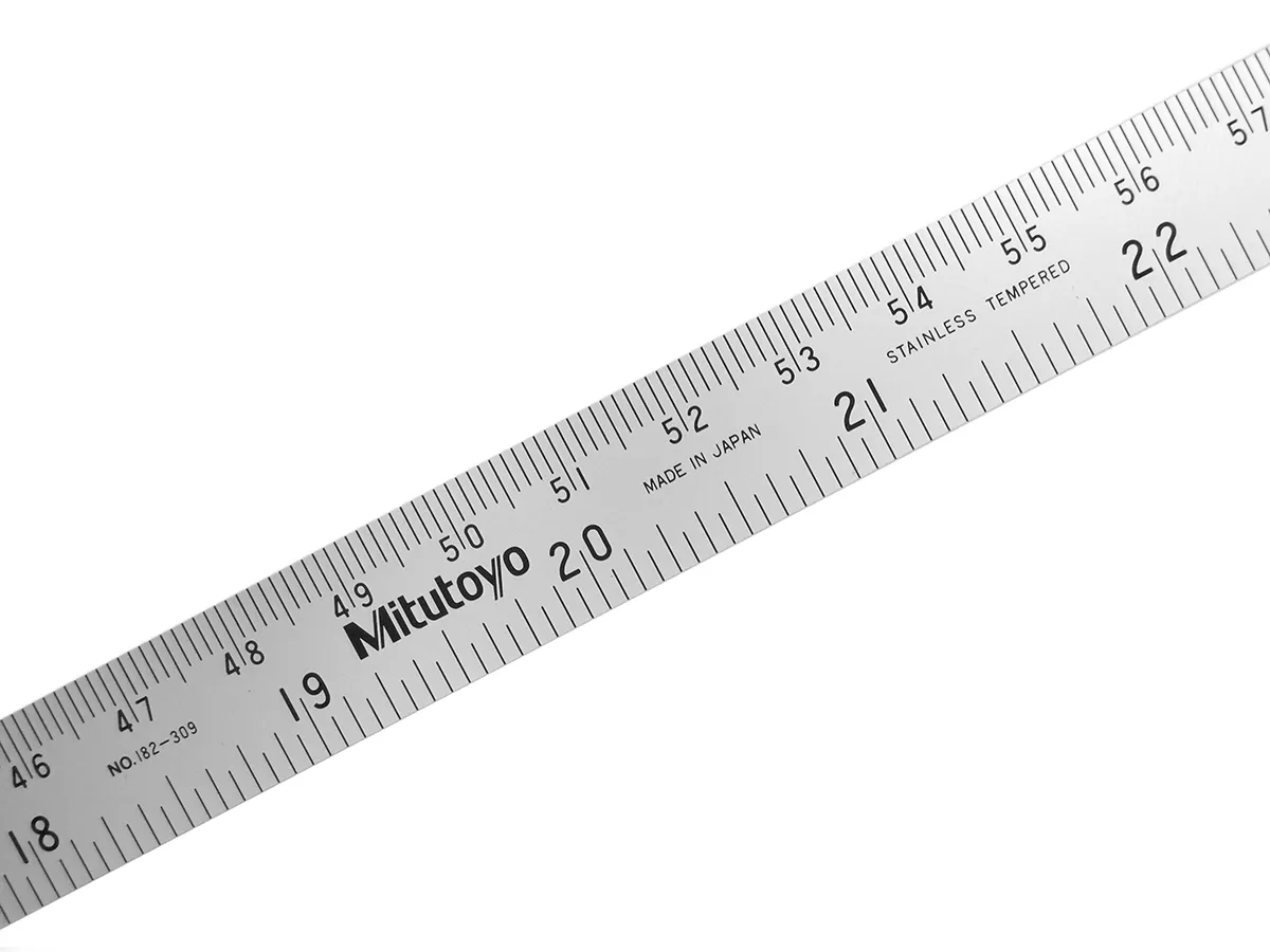 Righello Mitutoyo in Acciaio, L. 1 mm, Imperiale/Metrico