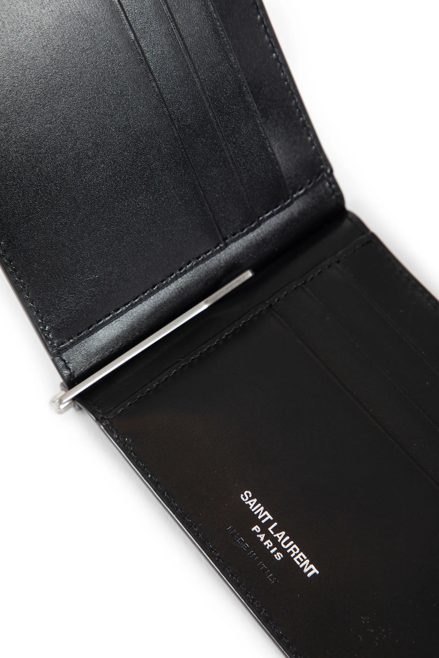 saint laurent  cassandre card case in smooth leather 