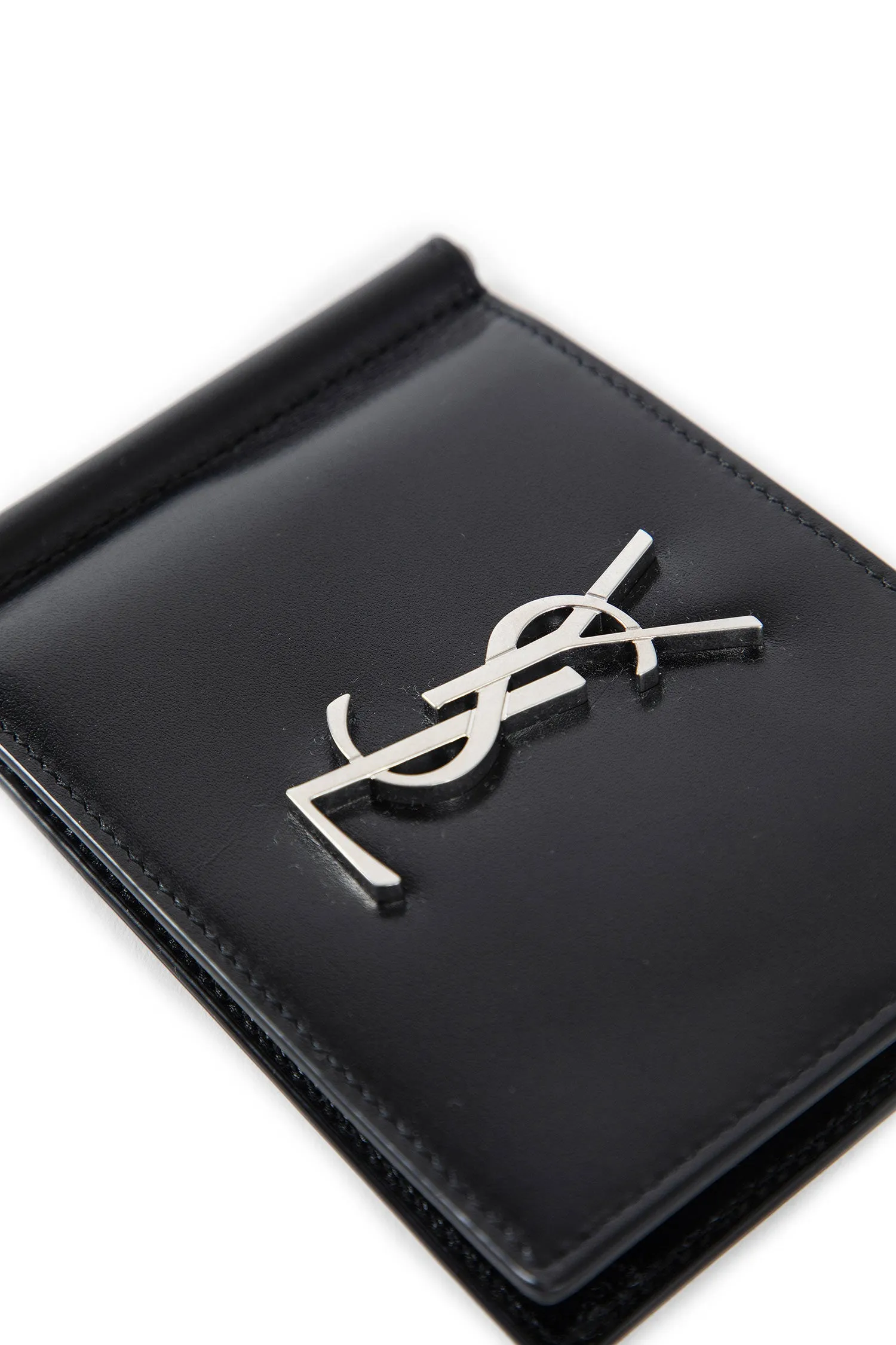 saint laurent  cassandre card case in smooth leather 