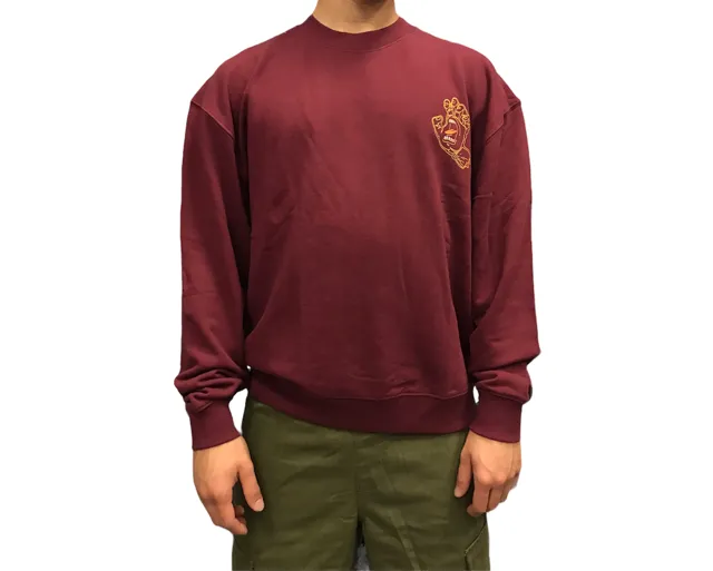 Santa Cruz Void Hand Crew crewneck sweatshirt SCA-CRW-077 burgundy