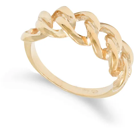 SARNIORO Anello da donna a catena grumetta in oro 9Kt
