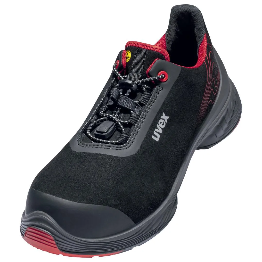 Scarpe basse antinfortunistiche S3 Uvex 68382, , Unisex tg. 39, col. Nero, resistenti all'acqua, con puntale di