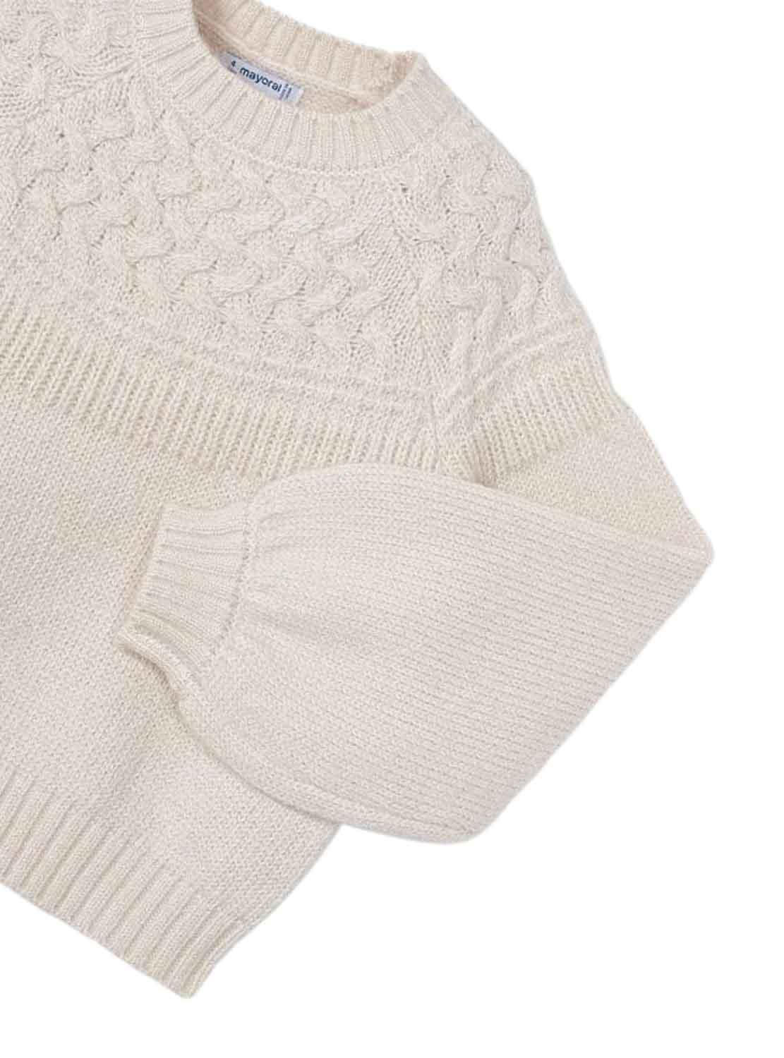 Set Mayoral Gonna Tricot Beige per Bambina