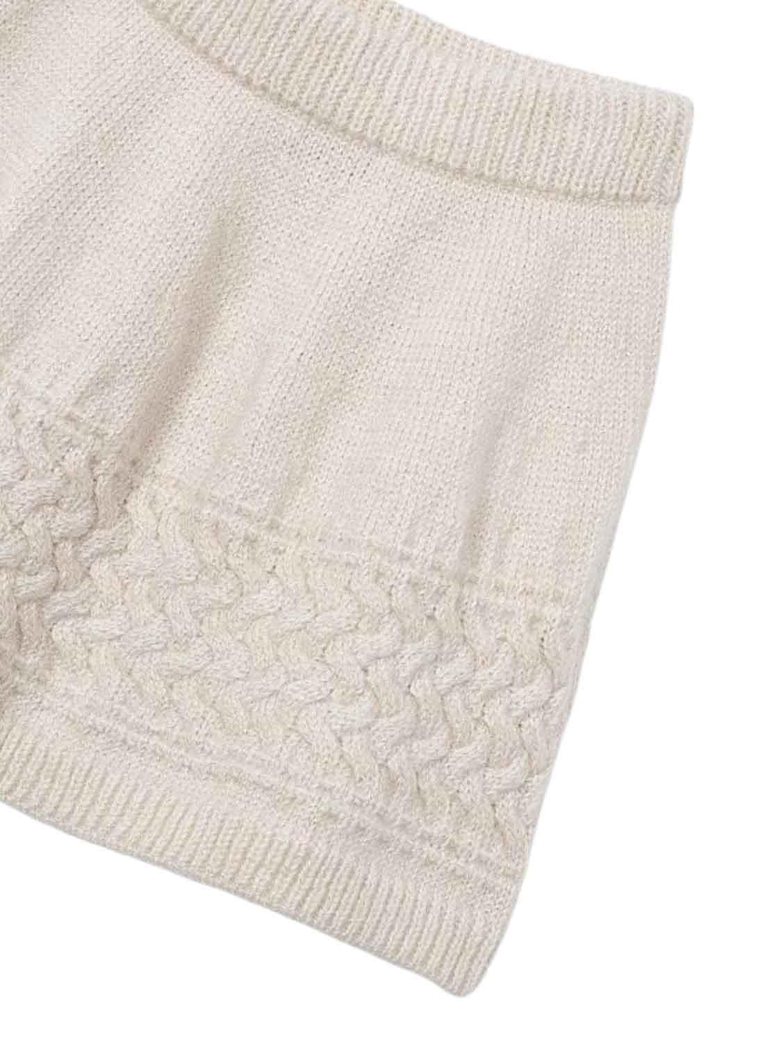 Set Mayoral Gonna Tricot Beige per Bambina