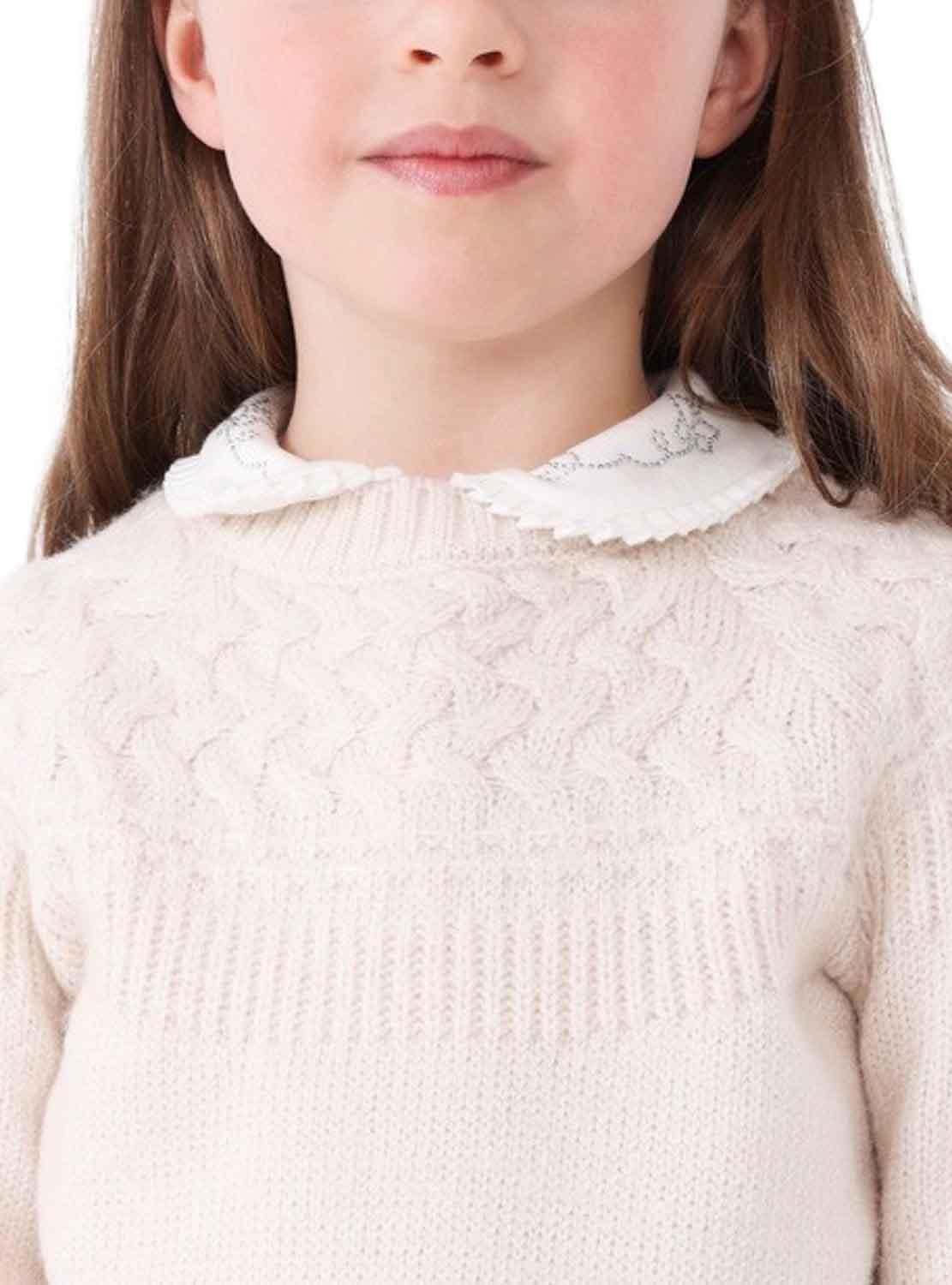 Set Mayoral Gonna Tricot Beige per Bambina